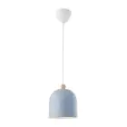 Nordlux Gaston Pendelarmatuur Metaal en Hout Blauw | Geschikt voor E27
